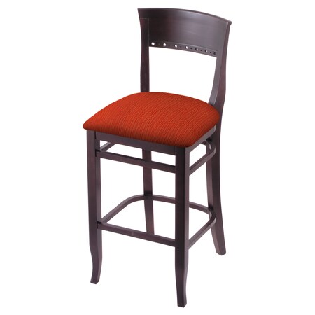 Holland Bar Stool Co 25" Counter Stool, Dark Cherry Finish, Graph Poppy Seat 316025DC021
